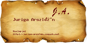 Juriga Arszlán névjegykártya